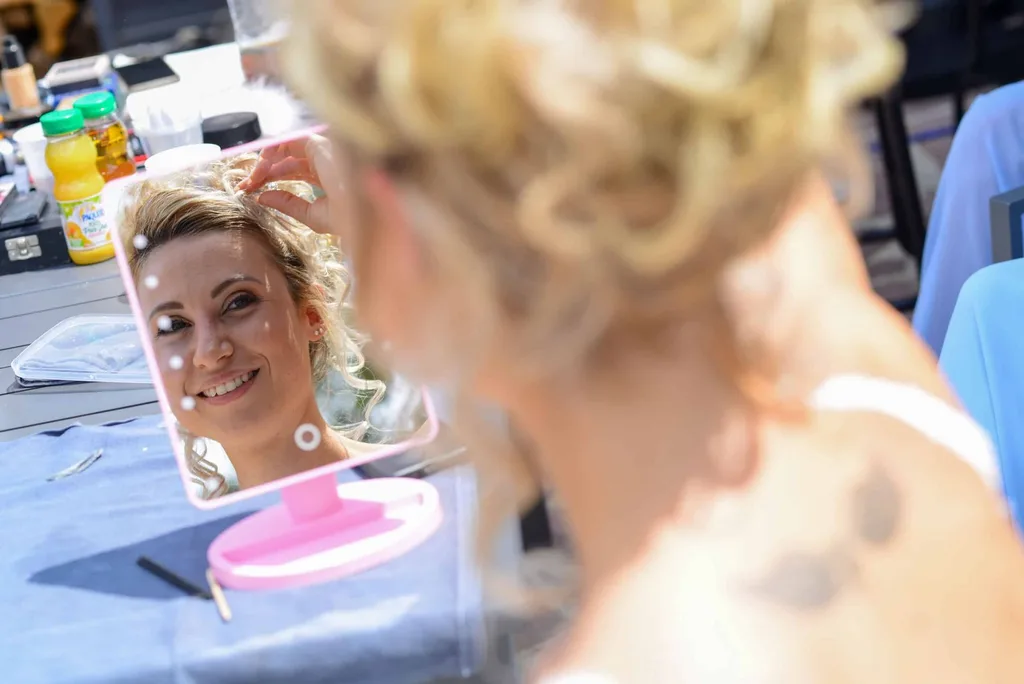 Préparatifs de la mariée — photographie de mariage