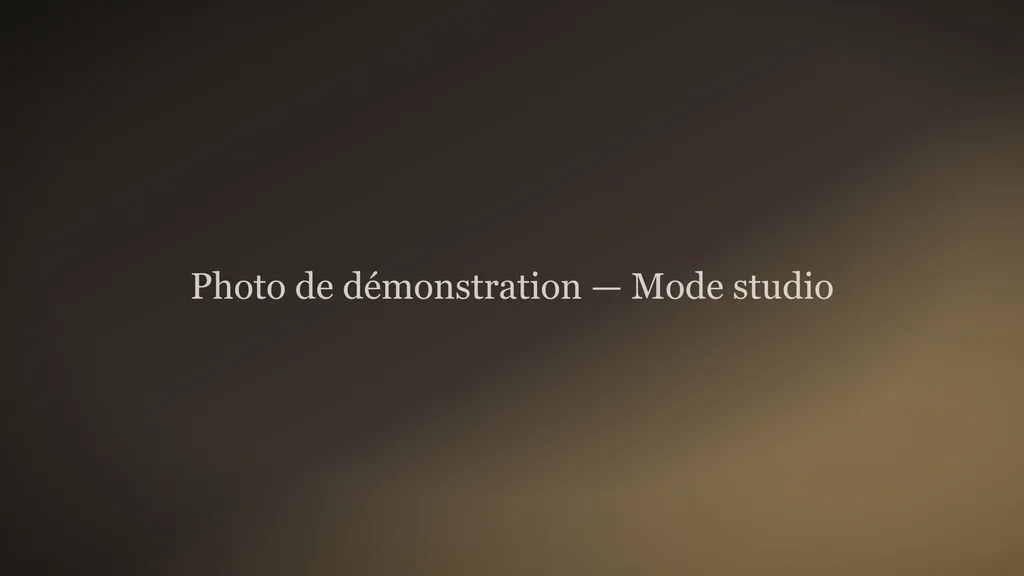 Photo de démonstration du mode studio